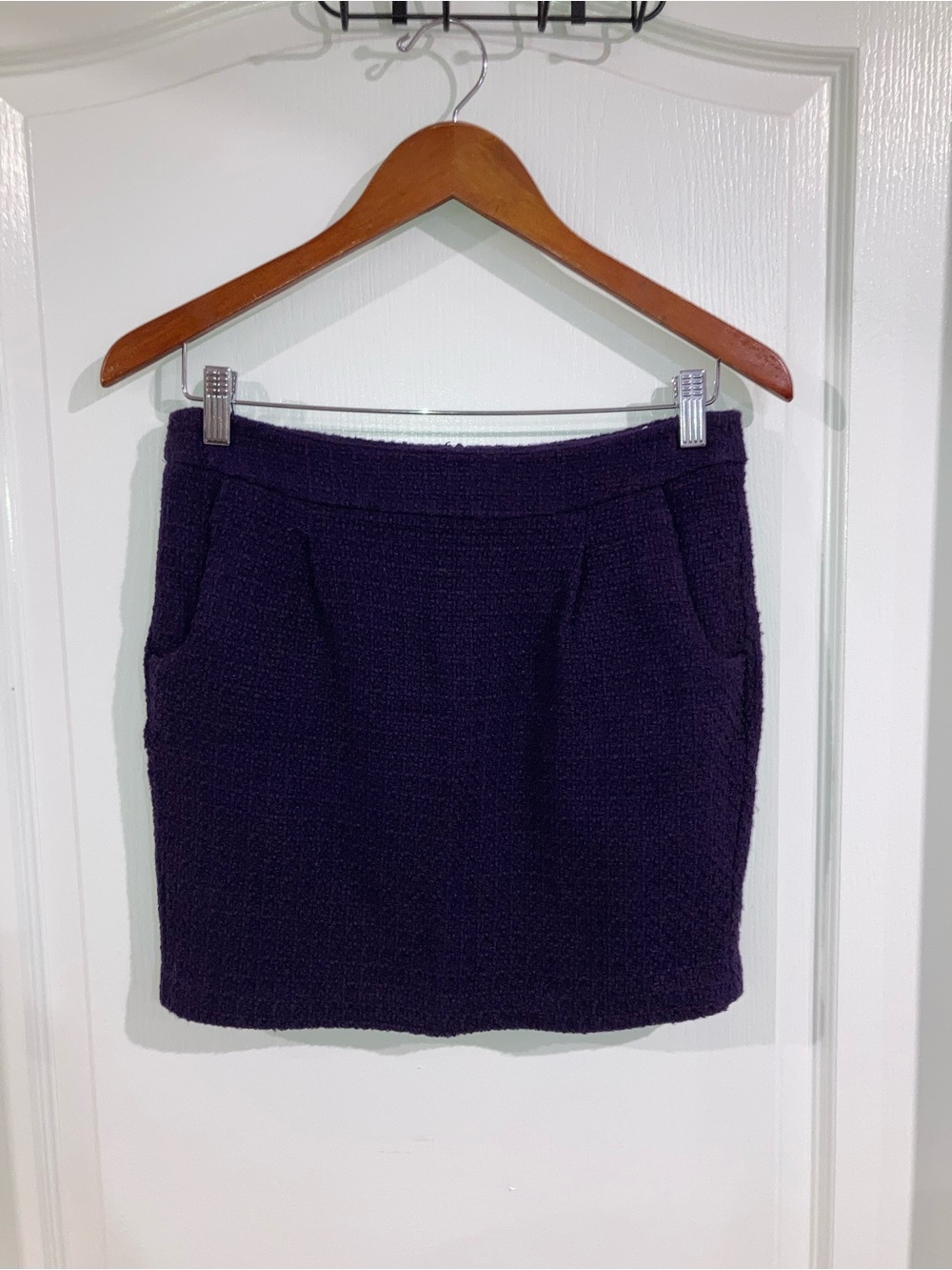 Jacob Purple Textured Mini Skirt - size 6